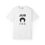 JusFro AfroSignature White T-Shirt — Black Hair Natural Pride Tee