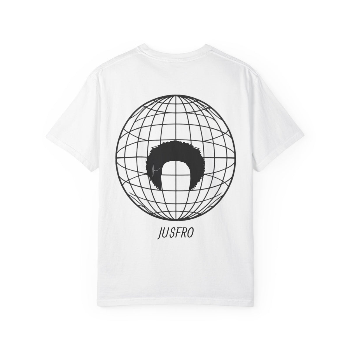 JusFro AfroSignature White T-Shirt — Black Hair Natural Pride Tee