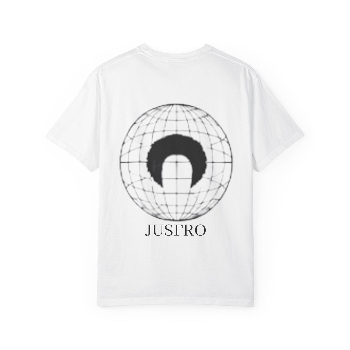 JusFro AfroSignature White T-Shirt — Black Hair Natural Pride Tee