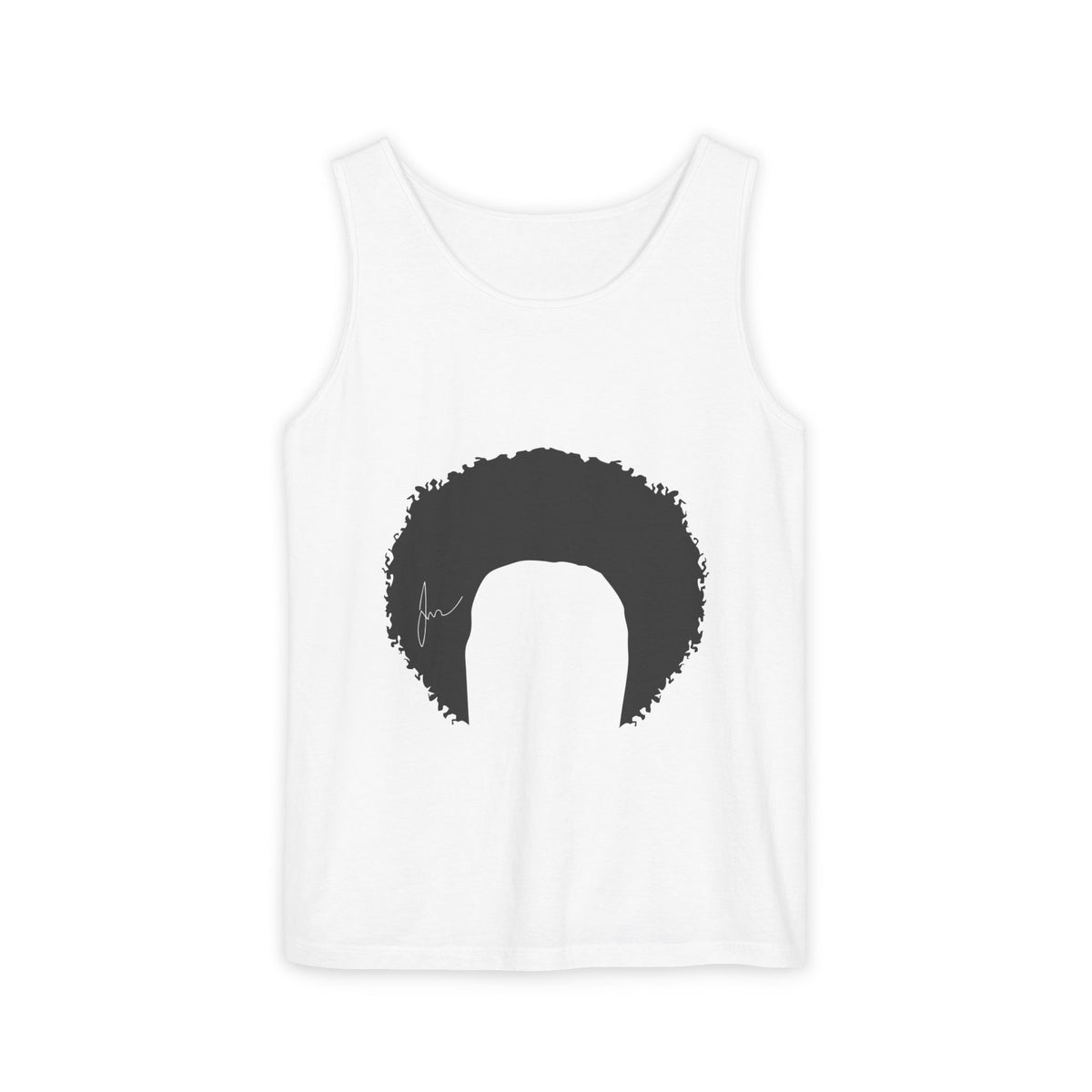 Copy of Afro Silhouette Tank Top — Minimalist Black Hair Graphic Muscle Tee