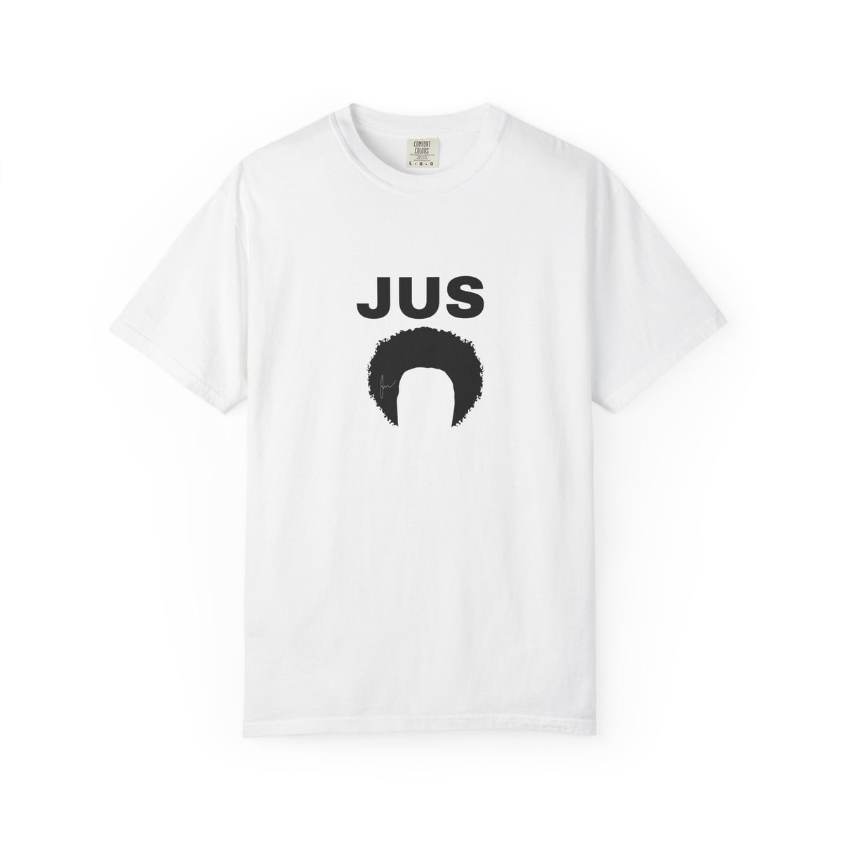 JUS Afro Silhouette White T-Shirt