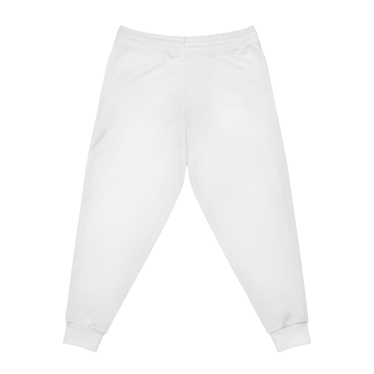 'JusPro' Script Athletic Joggers — Minimalist White AOP Sweatpants