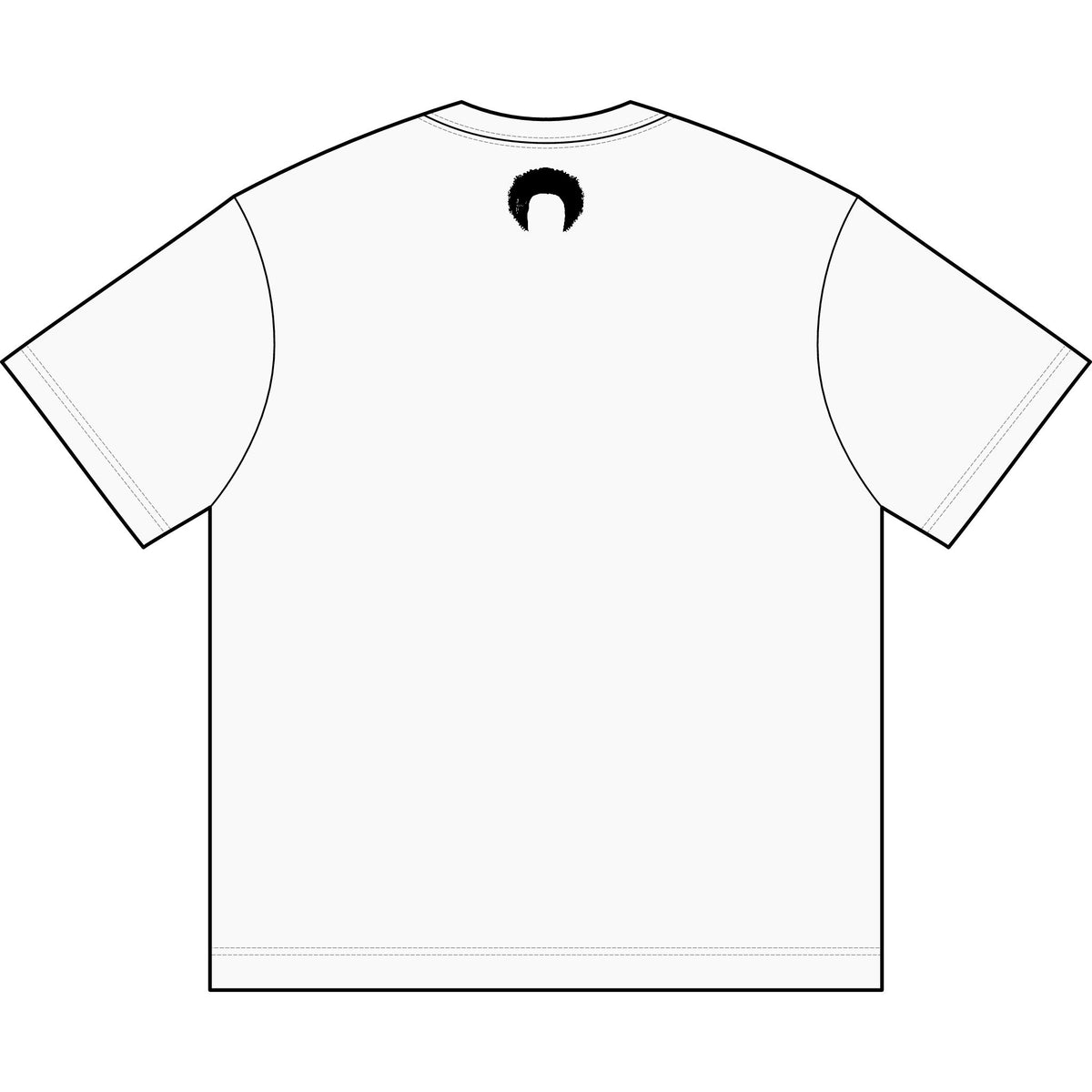 JUS Afro Silhouette White Unisex's Tshirt
